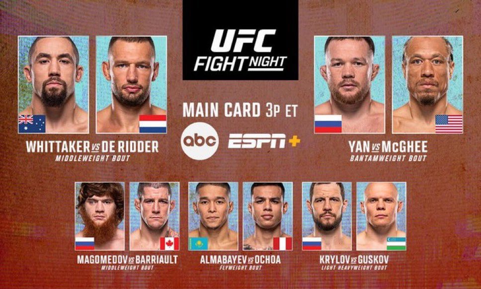 CageSpiritMMA's tweet image. 🚨 Le début de la carte principale c’est tout de suite ! 🍿
Quelle carte ! 😳
#UFCAbuDhabi