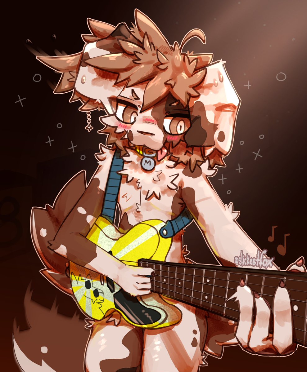 slickestfox's tweet image. he be shredding  : 3