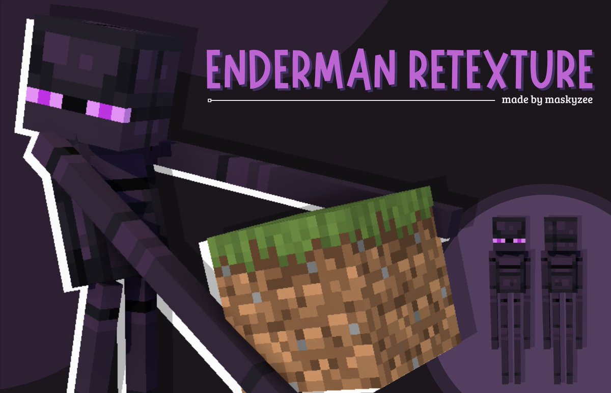 Felt silly and retextured the Enderman in my style c:
[ #minecraft #minecraftart ]