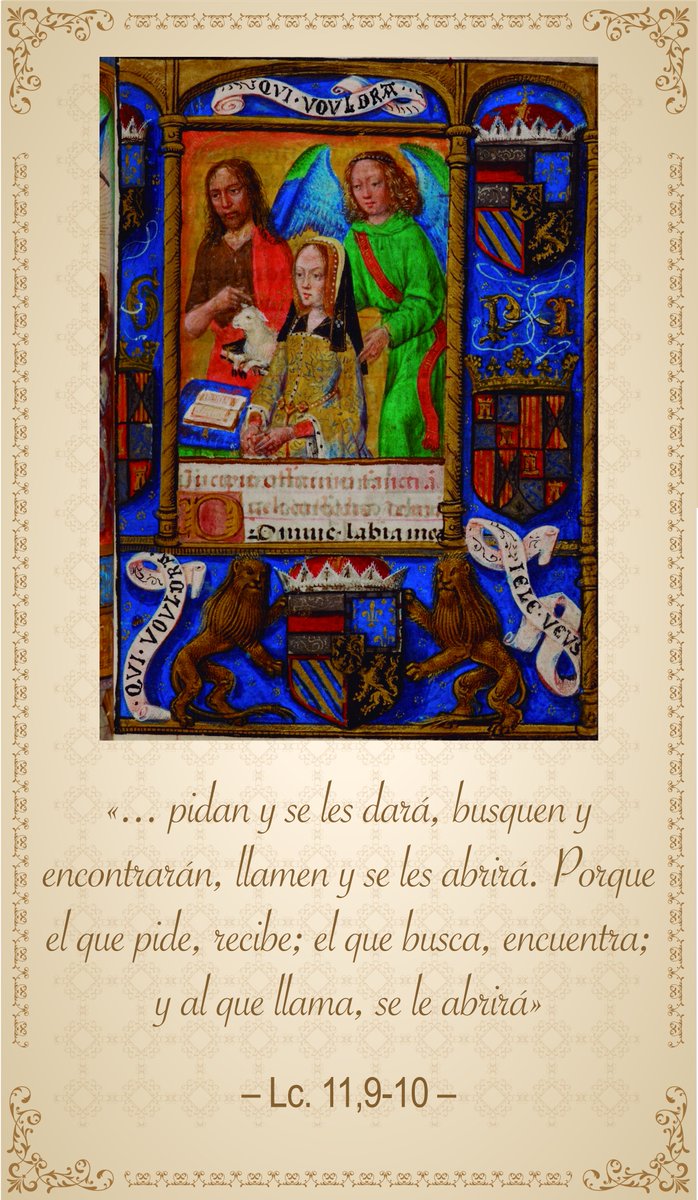 CSacratisimo's tweet image. Domingo XVII - Tiempo Ordinario:
sacratisimocorazon.com/liturgia/domin…
"Oración con el Ángel Guardián", Libro de Horas de Juana de Castilla. S. XVI