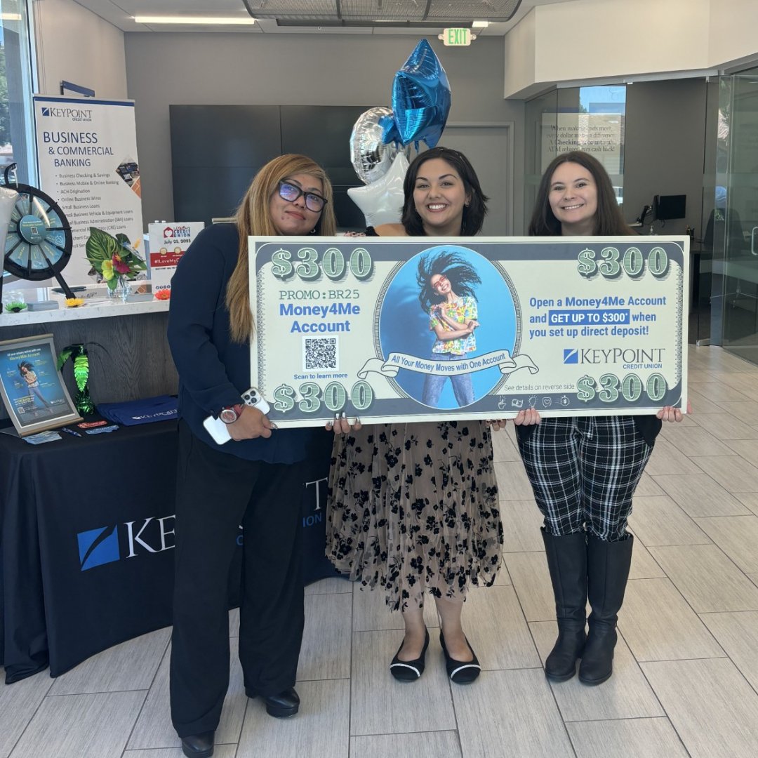 KeyPointCU's tweet image. Secure the $300 bag with a Money4Me account! Open a M4M account, set up qualifying direct deposit, get paid early, and secure a $300 bonus. It's money for you. #KeyPointCreditUnion #kpcu