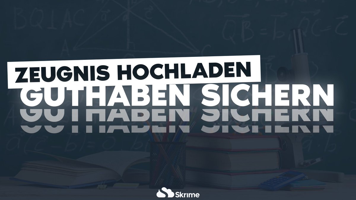 Zeig uns dein Zeugnis – wir belohnen deine Leistung! 📜

✅ 1er/2er = 2 € Guthaben
✅ 3er = 1 € Guthaben

Einfach Ticket erstellen &amp; Zeugnis anhängen.
Nur bis 16.08.2025!

📌 Max. 20 € Guthaben, keine Barauszahlung möglich.

Jetzt Ticket erstellen ➡️ skri.me/support