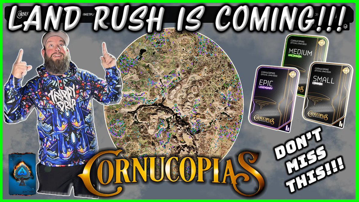HydroDriponADA's tweet image. 🏡 Welcome to DEED DYNASTY @CornucopiasGame hottest meta-world land-hunting show!🌽😂
LIVE IN 30 MINUTES!!!!!!!!!!!!!!!!!!!!!
youtube.com/live/7YQHQzwOq…
Today we're going LIVE, scouting prime digital real estate ahead of the upcoming Land Rush event in Cornucopias! Join us as we…