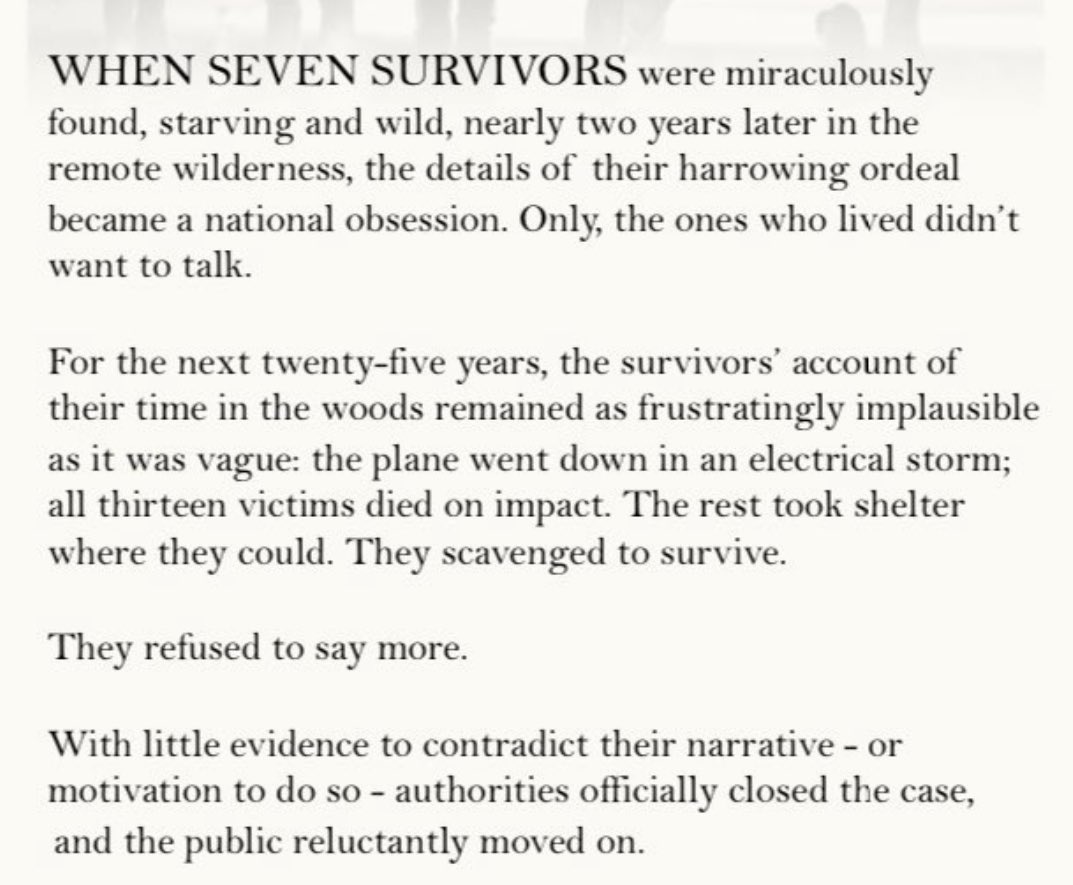 Yjcornplate's tweet image. In the original outline for Yellowjackets, there would be 7 survivors, who would participate in a documentary about the crash