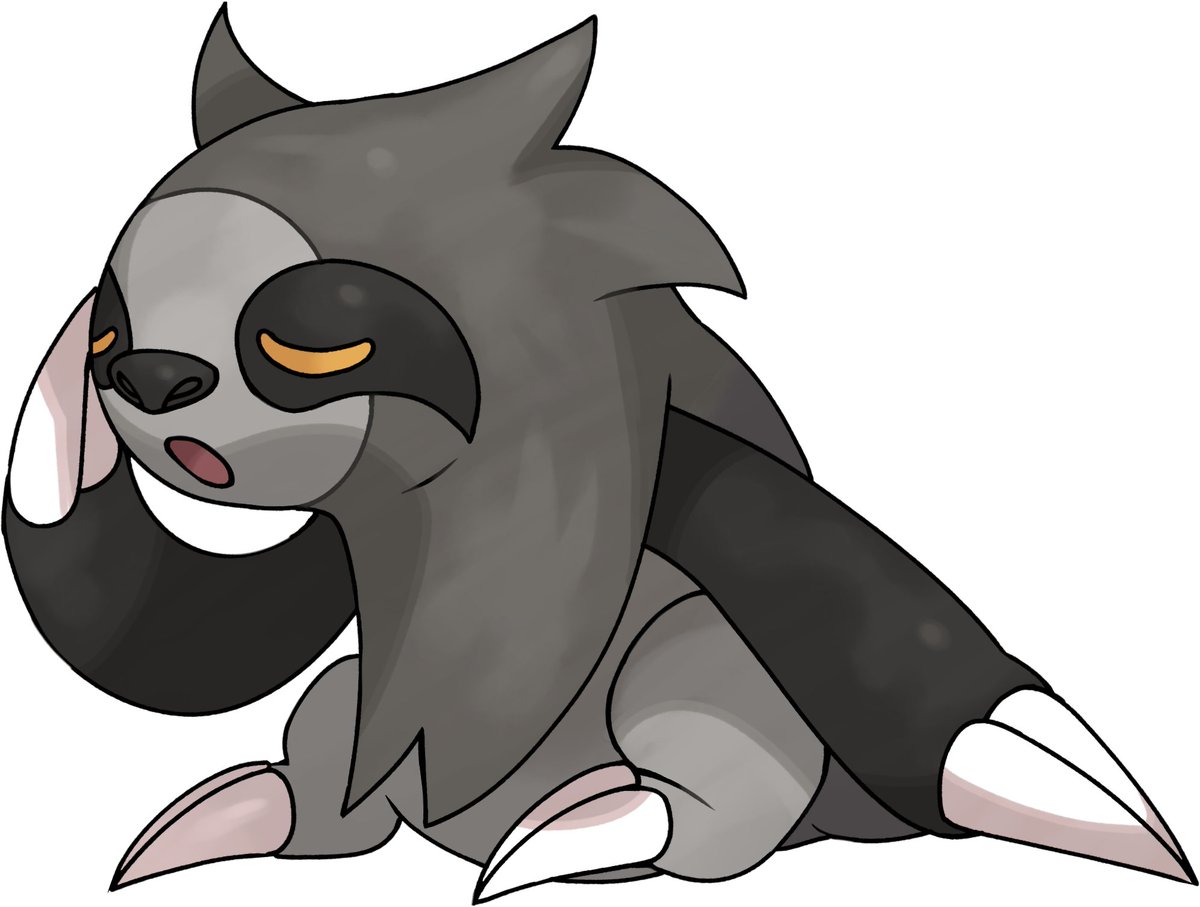 Vioquetzal's tweet image. some sloth bear sloths! Slumbear and Melurude!!! pure dark #fakemon #Pokemon #PokemonPresents #pokemonfanart