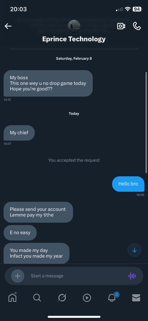 olu_wayemi's tweet image. I'm thankful to have few people who truly believe in me. 🙏
Imagine he checked on me because I was away in early February.
