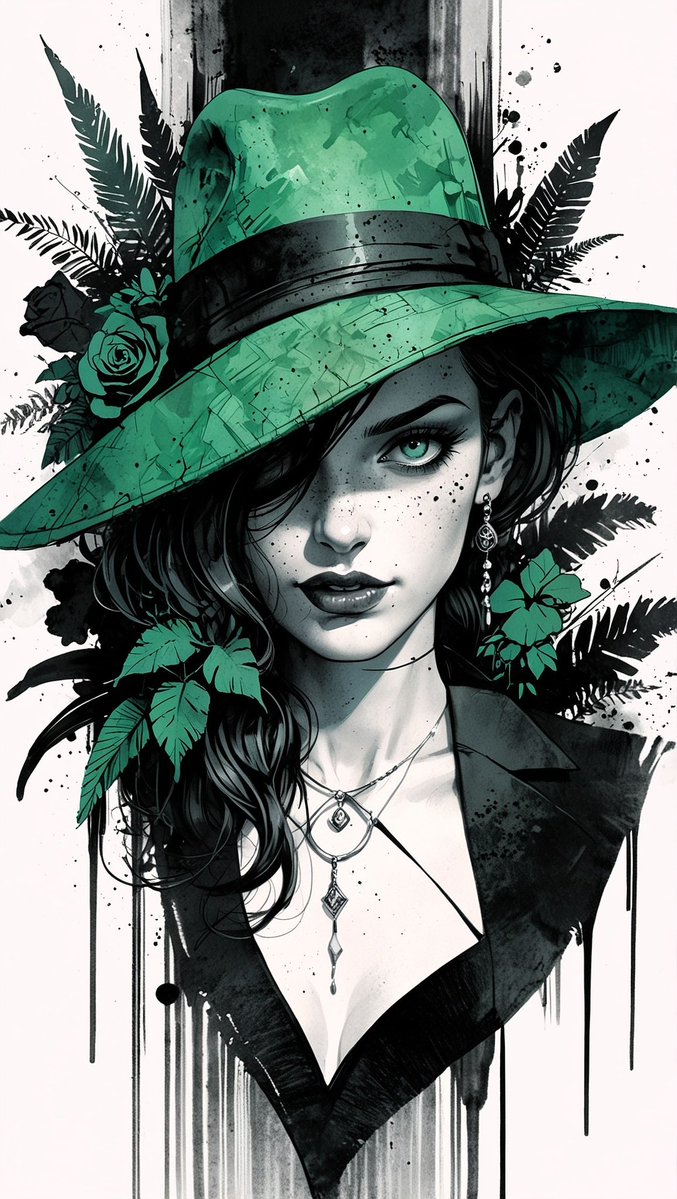 sem2ga's tweet image. QT Green Hat art.