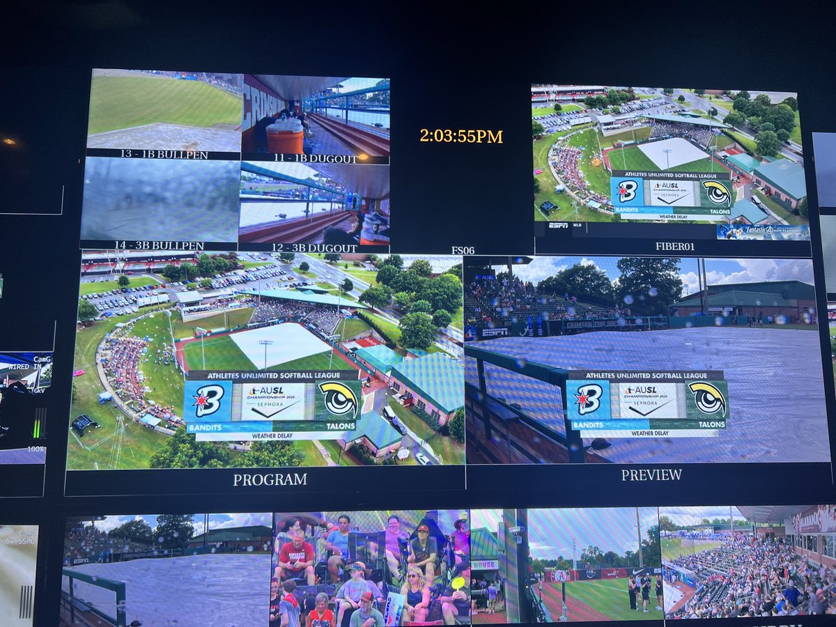 Check that… we’re in a weather delay due to lightening in the area. See ya a little later around 2:30!