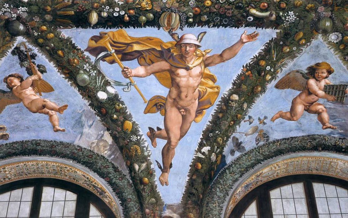 RamellaUgo's tweet image. Raffaello Sanzio. Affreschi Villa Farnesina 4 immagini vedere singolarmente