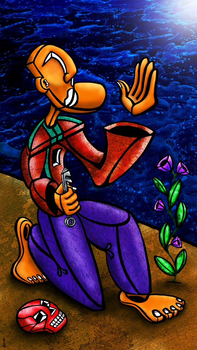 drcc_art's tweet image. LISTEN
Kneeling between life and death, the figure clutches a key—holding unto material pursuits that fail to bring lasting meaning.
To unlock the truth, we must search within & beyond our Self and let the silence reveal the truth we seek.
8/10 x 25 XTZ 🔗👇