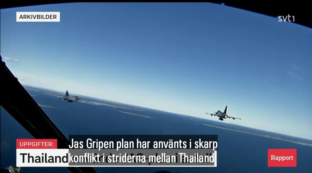 InteSosseSe's tweet image. Att Rapport i @svt inte skäms för att öppna med att JAS som Thailand köpt av Sverige nu används!?!?vSVT har
t o m sökt utrikesministern för "en kommentar".
Vad trodde public service att de skulle användas till? Stå på museum?
Public service är i bästa fall ett dåligt skämt.