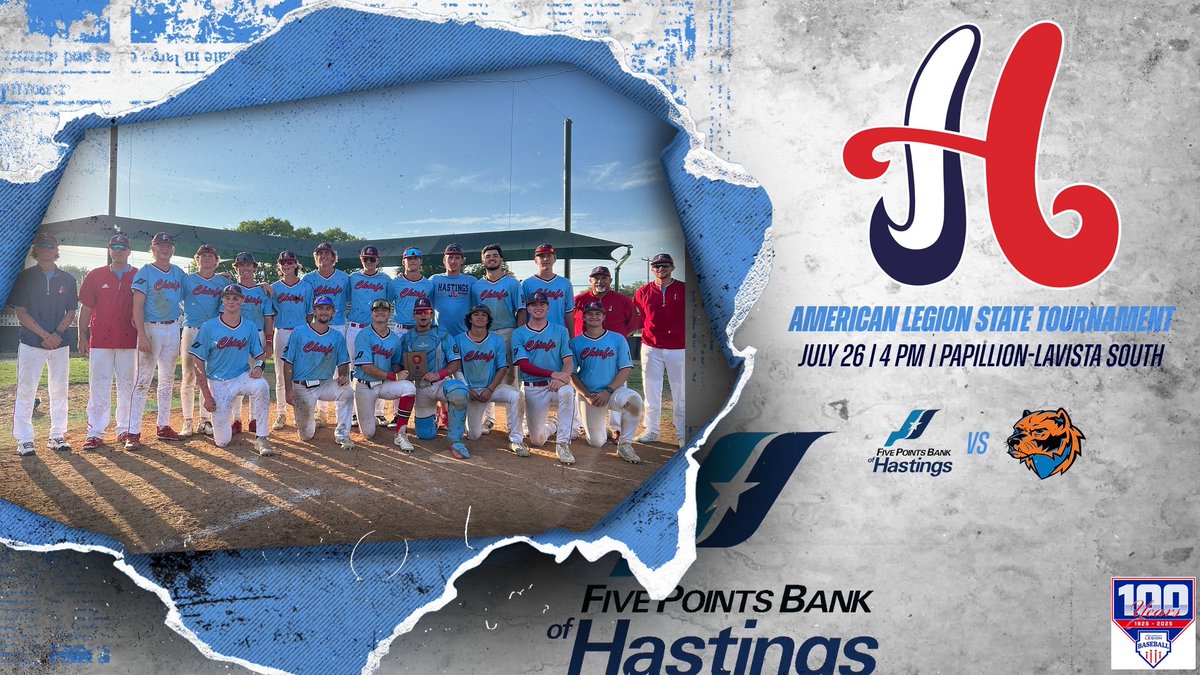 Hastings Baseball (@duncanfield) on Twitter photo 2025 Nebraska American Legion Class A Sr American Division State Tournament at Papillion-LaVista South
Saturday - 4PM
Hastings Five Points Bank vs. Omaha Westview Post 211
Broadcast - <a href="/xstreamsportsne/">X-Stream Sports</a> 2025 Nebraska American Legion Class A Sr American Division State Tournament at Papillion-LaVista South
Saturday - 4PM
Hastings Five Points Bank vs. Omaha Westview Post 211
Broadcast - <a href="/xstreamsportsne/">X-Stream Sports</a>