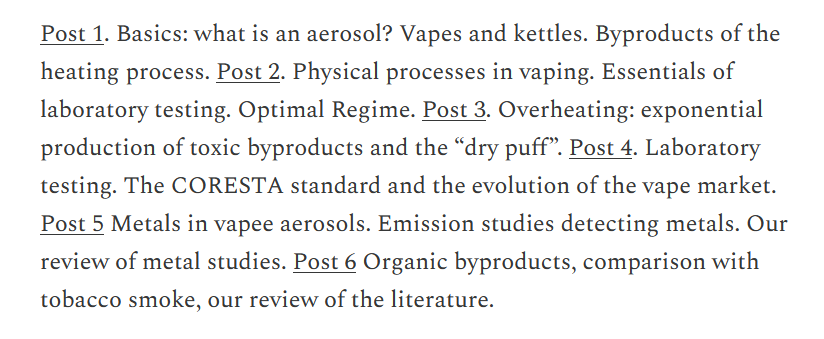 ArielleSelya's tweet image. If you're not following @RobertoSussman 's Substack, you should.
He has an excellent series on the science of e-cigarette aerosols:
substack.com/@robertosussman