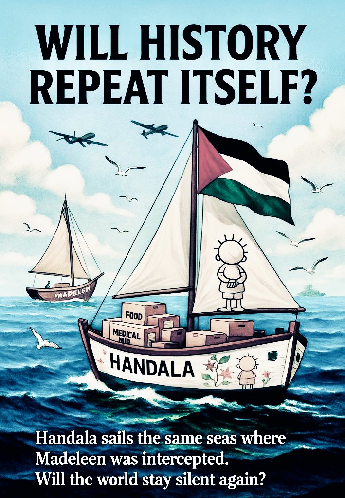 عابر سبيل🇵🇸Wayfarer (@issam1900halta1) on Twitter photo <a href="/GazaFFlotilla/">Freedom Flotilla Coalition</a> 🇵🇸🎞️🛳️🌊 From #Madeleen… to #Handala
Months ago, the world watched as the humanitarian ship MADELEEN, loaded with food and baby formula, was placed under drone surveillance and triggered a full-scale regional military alert.
Its mission of hope was intercepted and silenced in <a href="/GazaFFlotilla/">Freedom Flotilla Coalition</a> 🇵🇸🎞️🛳️🌊 From #Madeleen… to #Handala
Months ago, the world watched as the humanitarian ship MADELEEN, loaded with food and baby formula, was placed under drone surveillance and triggered a full-scale regional military alert.
Its mission of hope was intercepted and silenced in