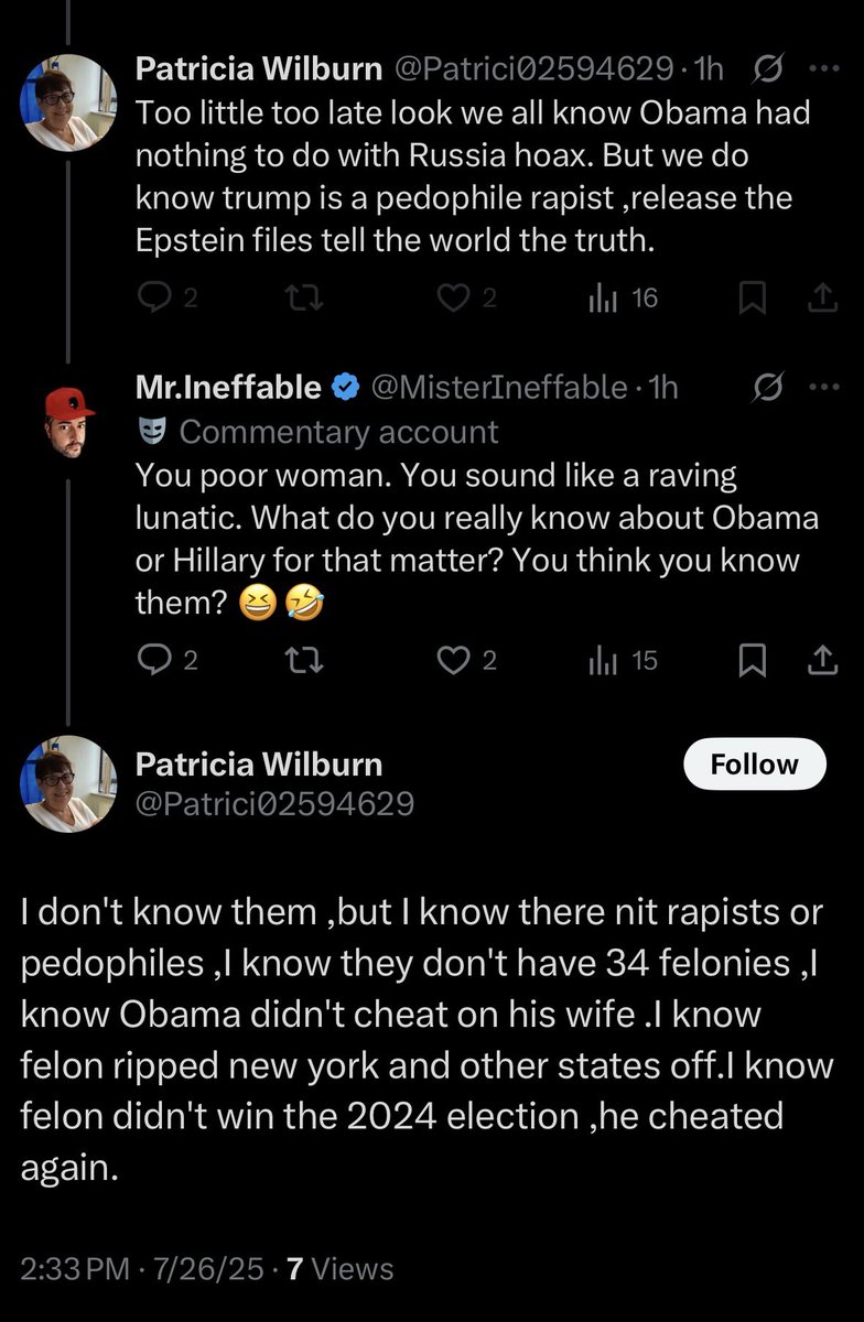 MisterIneffable's tweet image. @PatriciO2594629 is a coward and a fraud. So many like you reply with the most ridiculous responses then run and block. So fragile. 😆