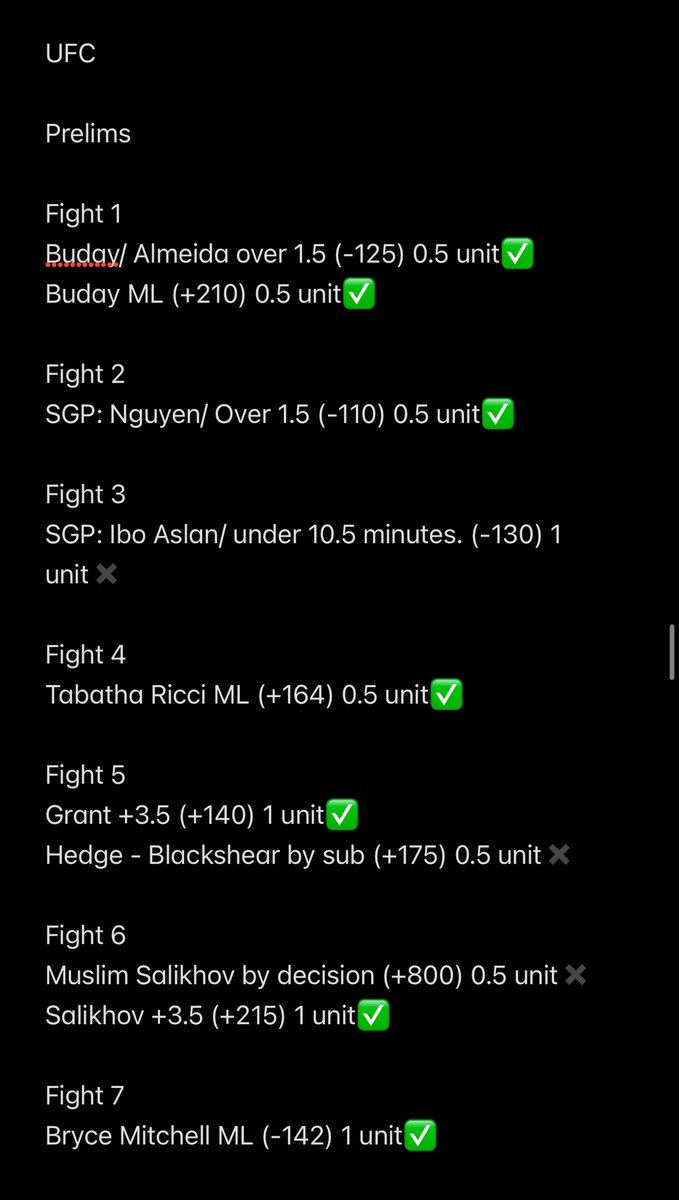 Moneylinehacks's tweet image. 🚨6-1 on profitable UFC prelim fights. New subs already in the green🤑
Main Card up next !! 🥊
Join us and get free picks and analysis at @MLHacksNetwork Discord.
#BettingX #GamblingCommunity #UFCAbuDhabi