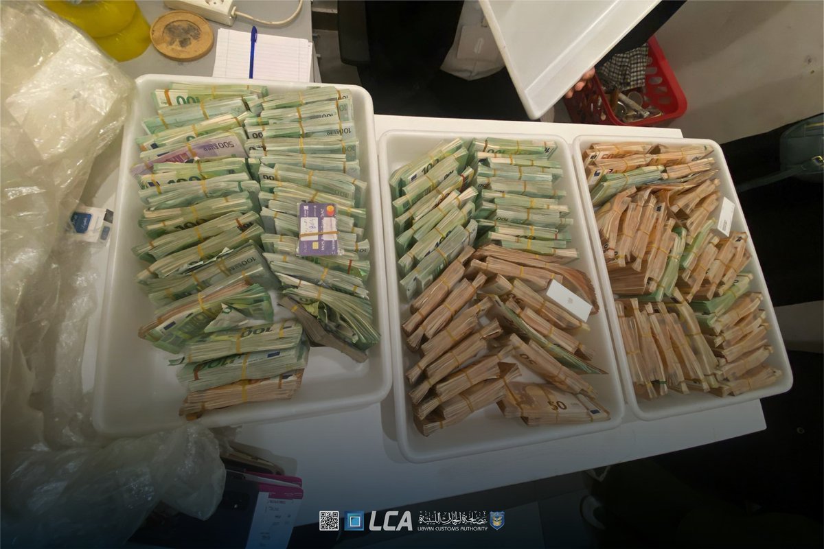 Lyobserver's tweet image. Custom authorities at Misrata International Airport have thwarted an attempt by three Libyan women to smuggle €1,279,350 out of the country on a flight to Istanbul.