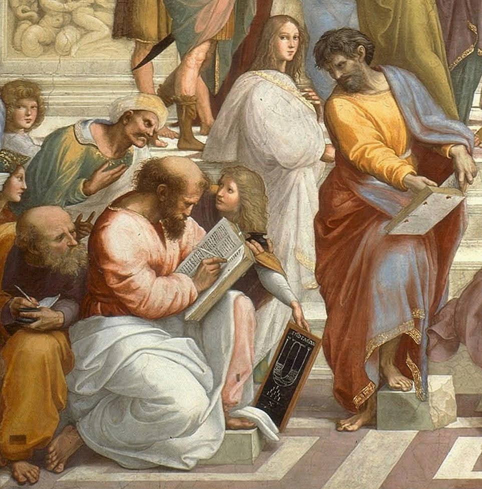 RamellaUgo's tweet image. Raffaello Sanzio Stanza della Segnatura Vaticano Scuola di Atene ultime 4 immagini vedere singolarmente