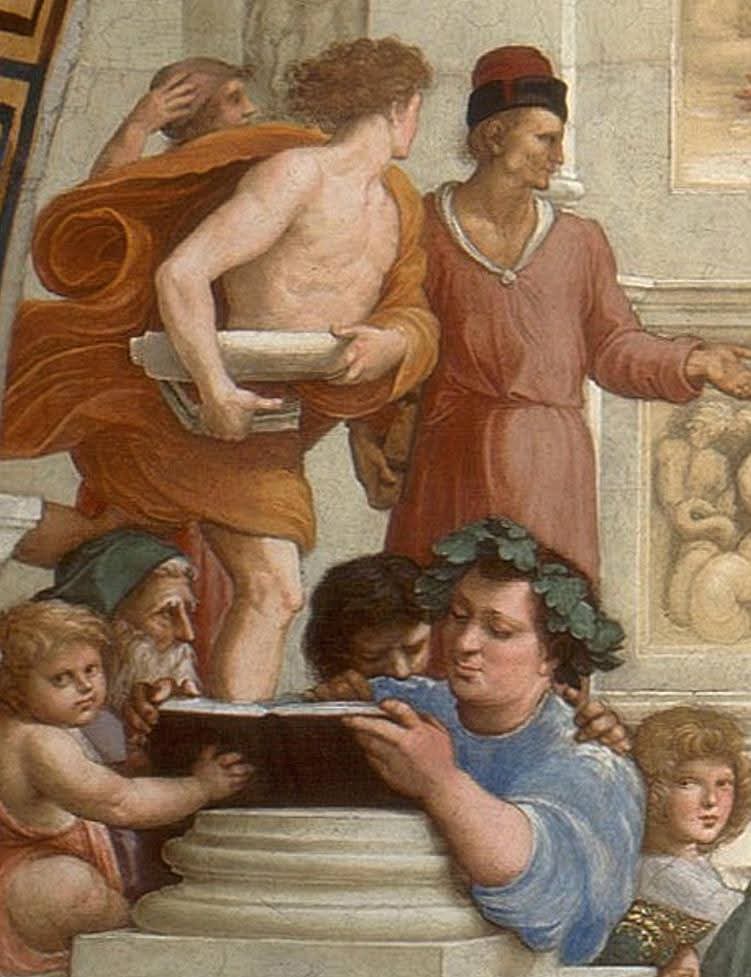 RamellaUgo's tweet image. Raffaello Sanzio Stanza della Segnatura Vaticano Scuola di Atene ultime 4 immagini vedere singolarmente