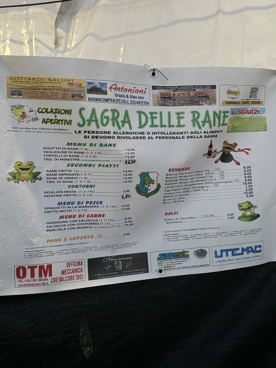 A Chiesa Nuova di Poggio Renatico c’è la Sagra delle rane, fino al 29 luglio!