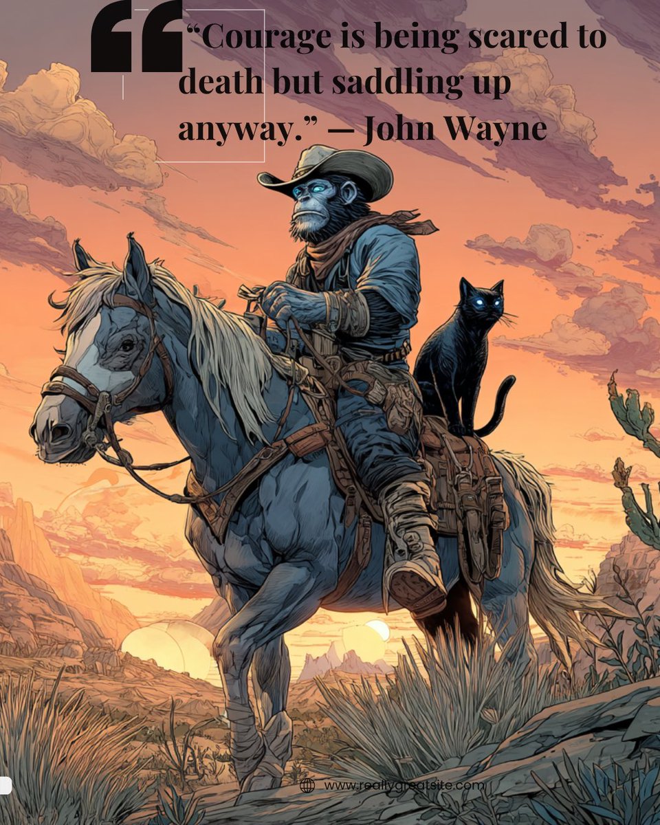 JustinJMiller11's tweet image. — John Wayne quote @ApingRiotCNFT #cowboyDAO #quotesdaily