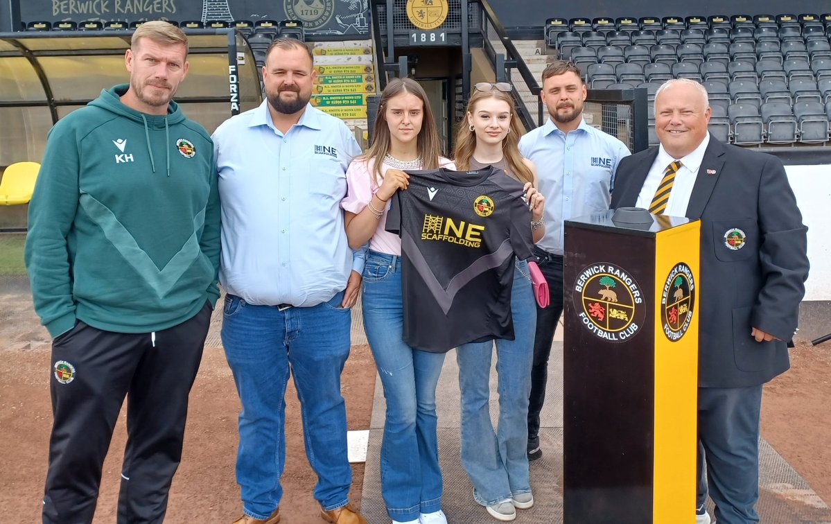 OfficialBRFC's tweet image. 🙏 | Thank you North East Scaffolding!
We were delighted to welcome our shirt sponsors North East Scaffolding as guests to today's league opener against Cowdenbeath, where they helped us to unveil our new third strip!
Thank you for your support of the club!
🖤💛