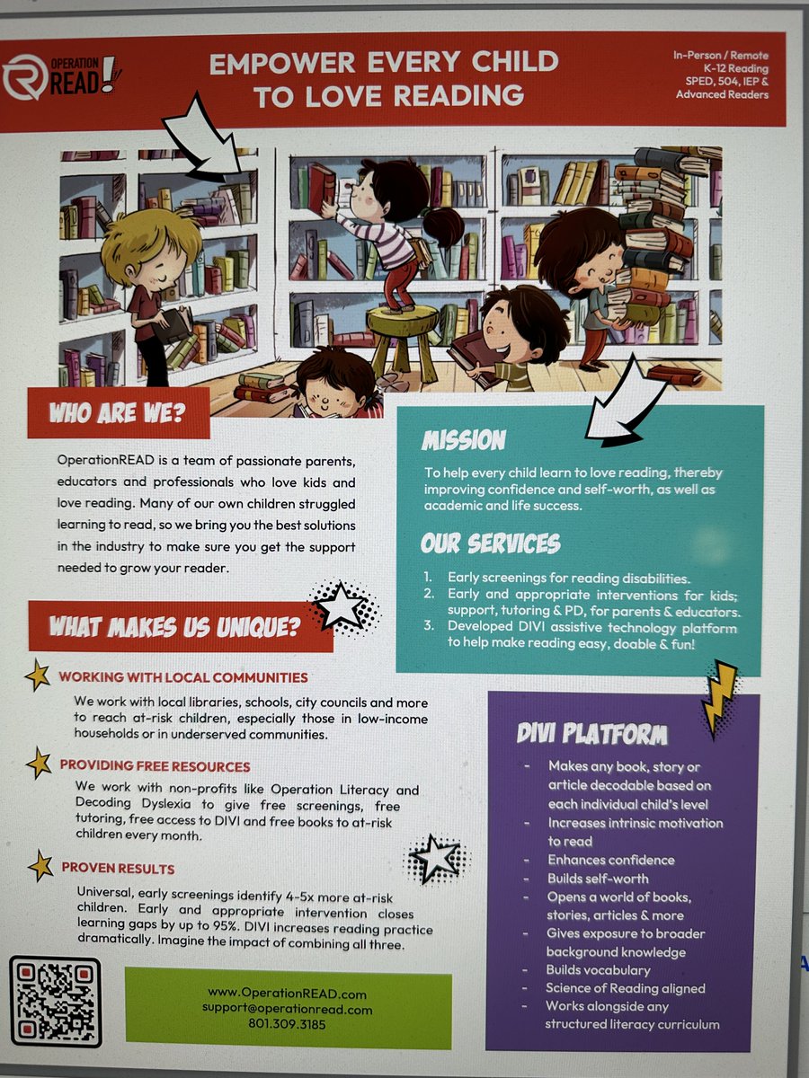 MaxEAnderson's tweet image. Empower Every Child To Love Reading operationread.com