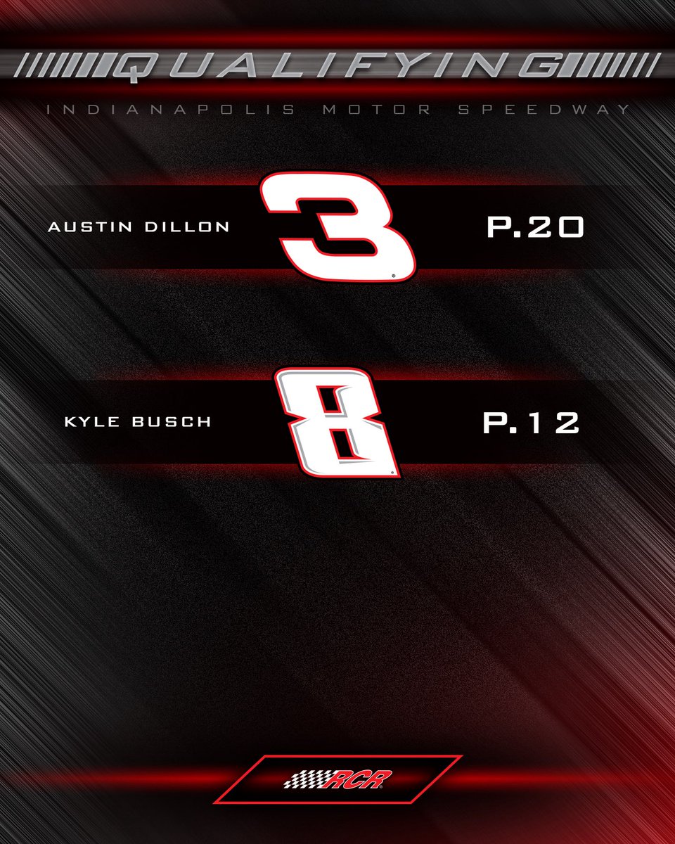 RCRracing's tweet image. NASCAR Cup Series qualifying is complete at @IMS.
@GetBioethanol | #zone_partner