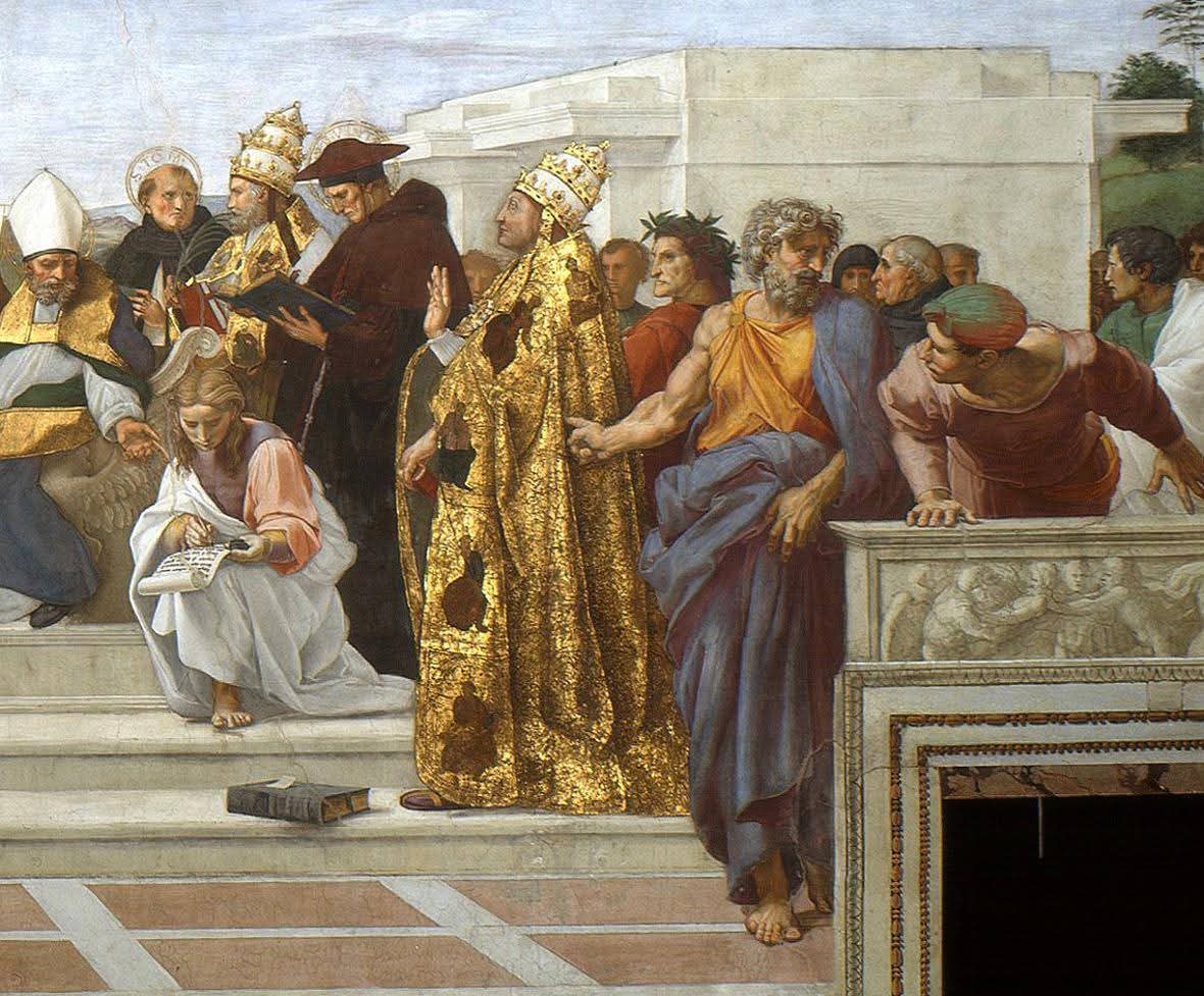 RamellaUgo's tweet image. Raffaello Sanzio Stanza della Segnatura La Disputa 4 immagini vedere singolarmente