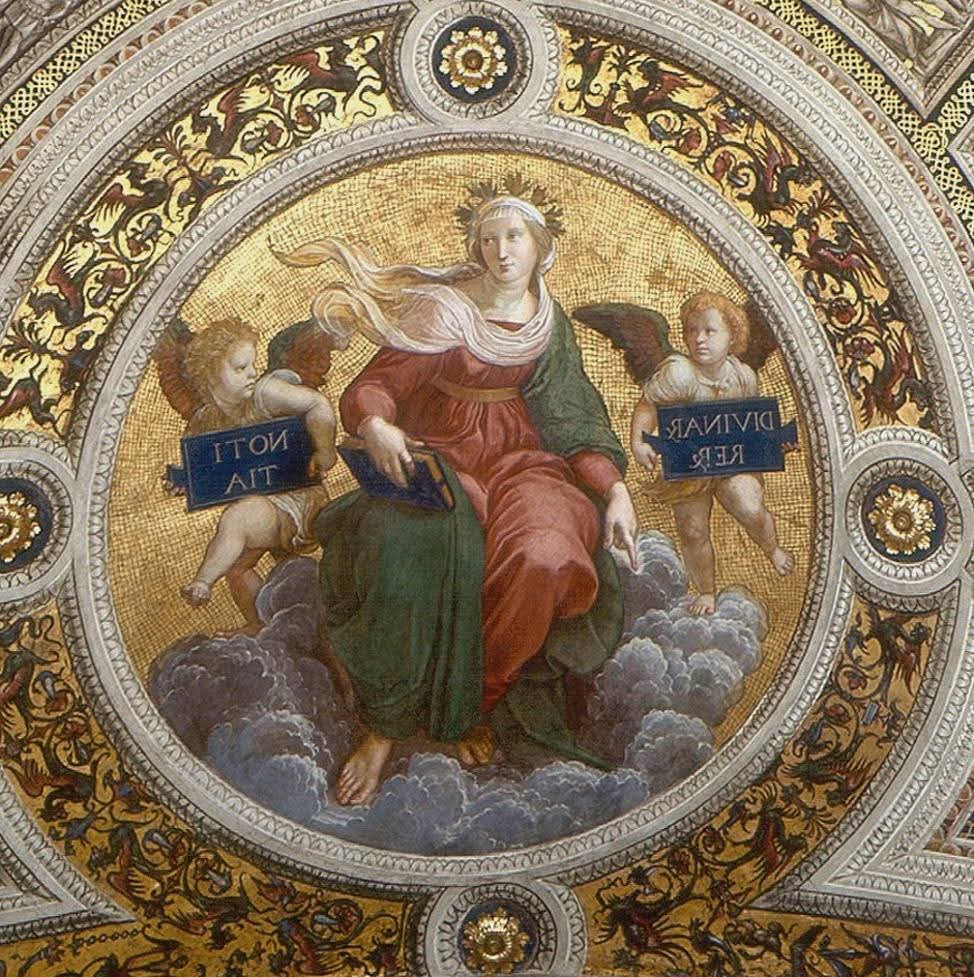 RamellaUgo's tweet image. Raffaello Sanzio Stanza della Segnatura Vaticano Volta Giustizia e Virtù Cardinali Filosofia Poesia e Teologia 5 immagini vedere singolarmente