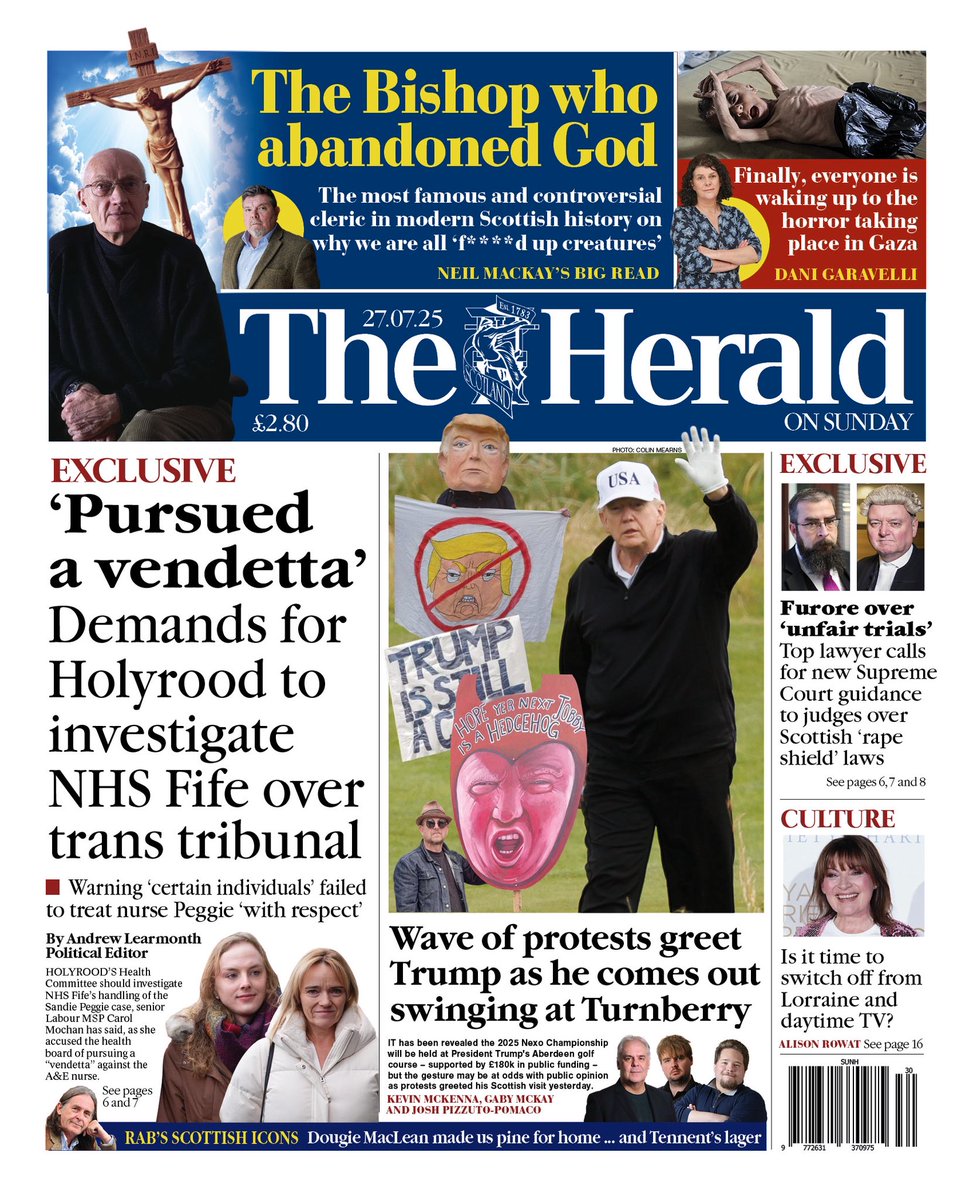 Tomorrow’s Herald on Sunday front page. #tomorrowspaperstoday