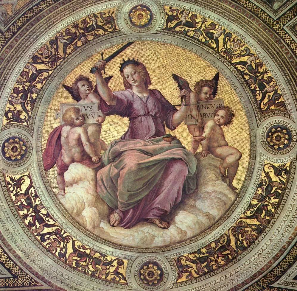 RamellaUgo's tweet image. Raffaello Sanzio Stanza della Segnatura Vaticano Volta Giustizia e Virtù Cardinali Filosofia Poesia e Teologia 5 immagini vedere singolarmente