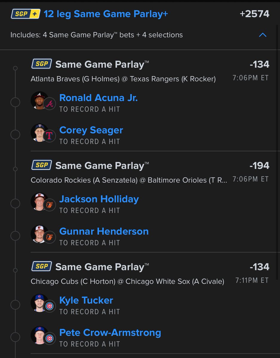 FanduelGuru777's tweet image. HITS LOTTO - 12 legs +2574
Fire 🔥🔥🔥🔥🔥
See you later in the Dub for WNBA!
account.sportsbook.fanduel.com/sportsbook/add…