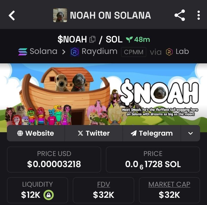 Forget memecoins with no mission.

$NOAH comes with prophecy.

And a plan to guide you through the bull run of 2025.

Your portfolio deserves a saviour.

linktr.ee/noahonsolana

CA: 3QG57BYZJAzztsMn4MgaAziK653f8ji2XbXrQnyE1ray