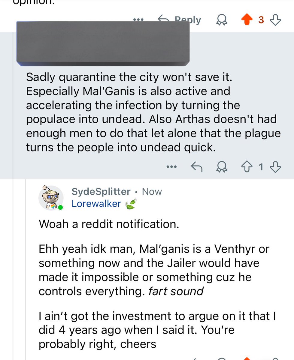 Khorgnir's tweet image. Um Ackshualy’d on a post older than my friend’s kid. I got an email about it. I had to update Reddit first because I hadn’t opened it since 2021. Sleeper Reply Guy is no joke.