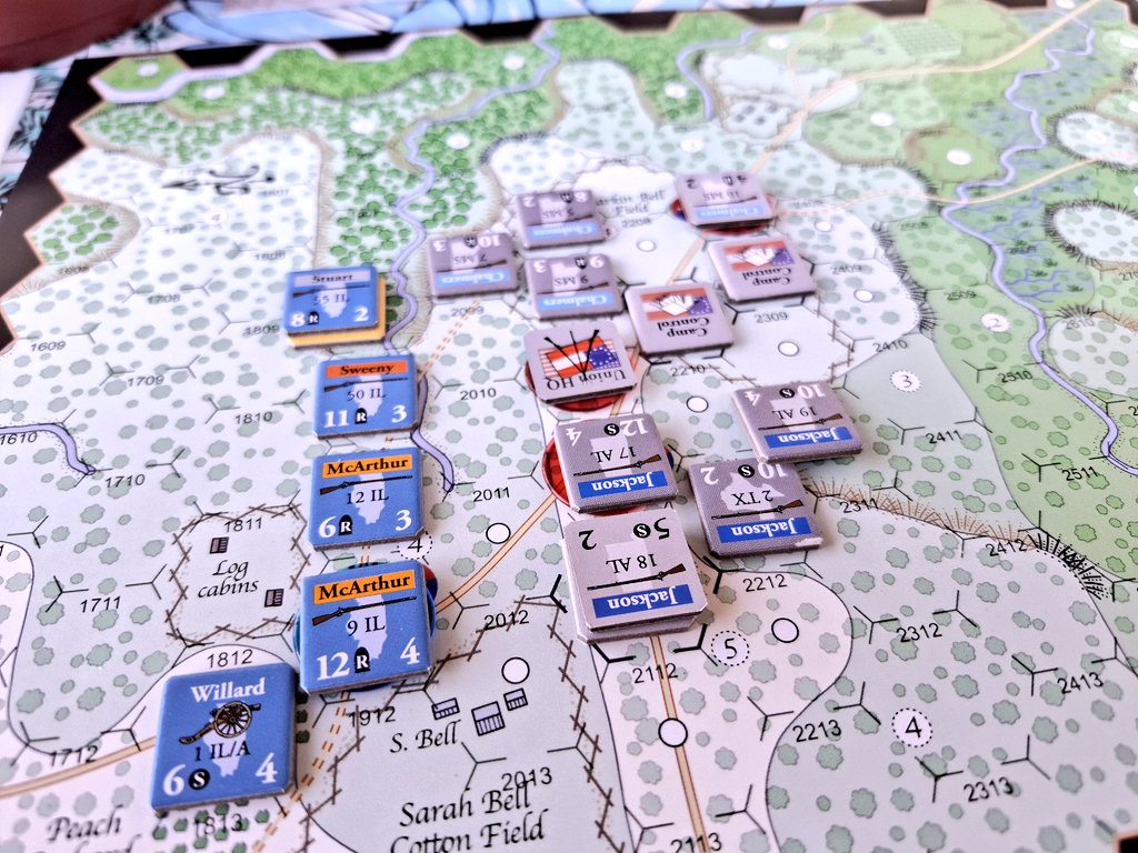 SanchoMateos's tweet image. El Coronel Stuart demostró su valía y aguantó el flanco izquierdo del ejército de Tennessee... dejando abierto el acceso a Pittsburg Landing ya nadie dirá que es un "Oficial de despacho"..victoria Federal en este fantástico primer escenario #ShilohTheFirstDay #BlindSwords