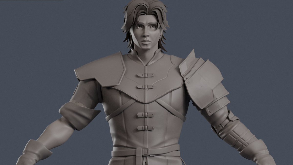 Callado300's tweet image. Very proud of this model. Made from scratch B)
Time for texturing him and move on because there are other 3 characters that need to be done :P