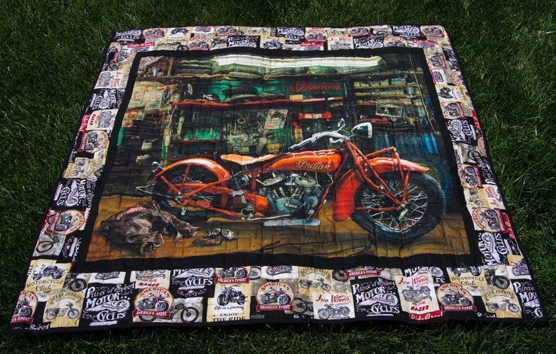 howarths63's tweet image. buff.ly/rSR39BI Need a #GiftforDad? Check out this #Motorcycles #quilt with #minky backing! What a Great #Wedding, #Birthday, or #Anniversary Gift for Mom, Dad, or Teens Enjoy the Ride - Etsy #Giftsforhim #Giftsfordad #Brithday #Graduation
