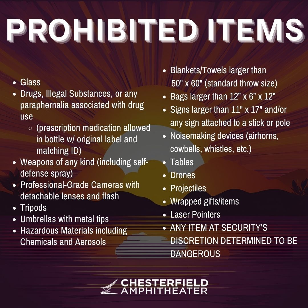 TONIGHT! Magic Man - A Tribute to Heart at the Chesterfield Amphitheater with special guest Samantha Clemons! 🎸 

🍻 Food and BYOB allowed - NO GLASS
🌮 Theo's Gyros | Doughboys Wood Fired Pizza | Lily's Cafe
🌧️ Visit buff.ly/82fhlHZ ➡️ Weather for our rain policy