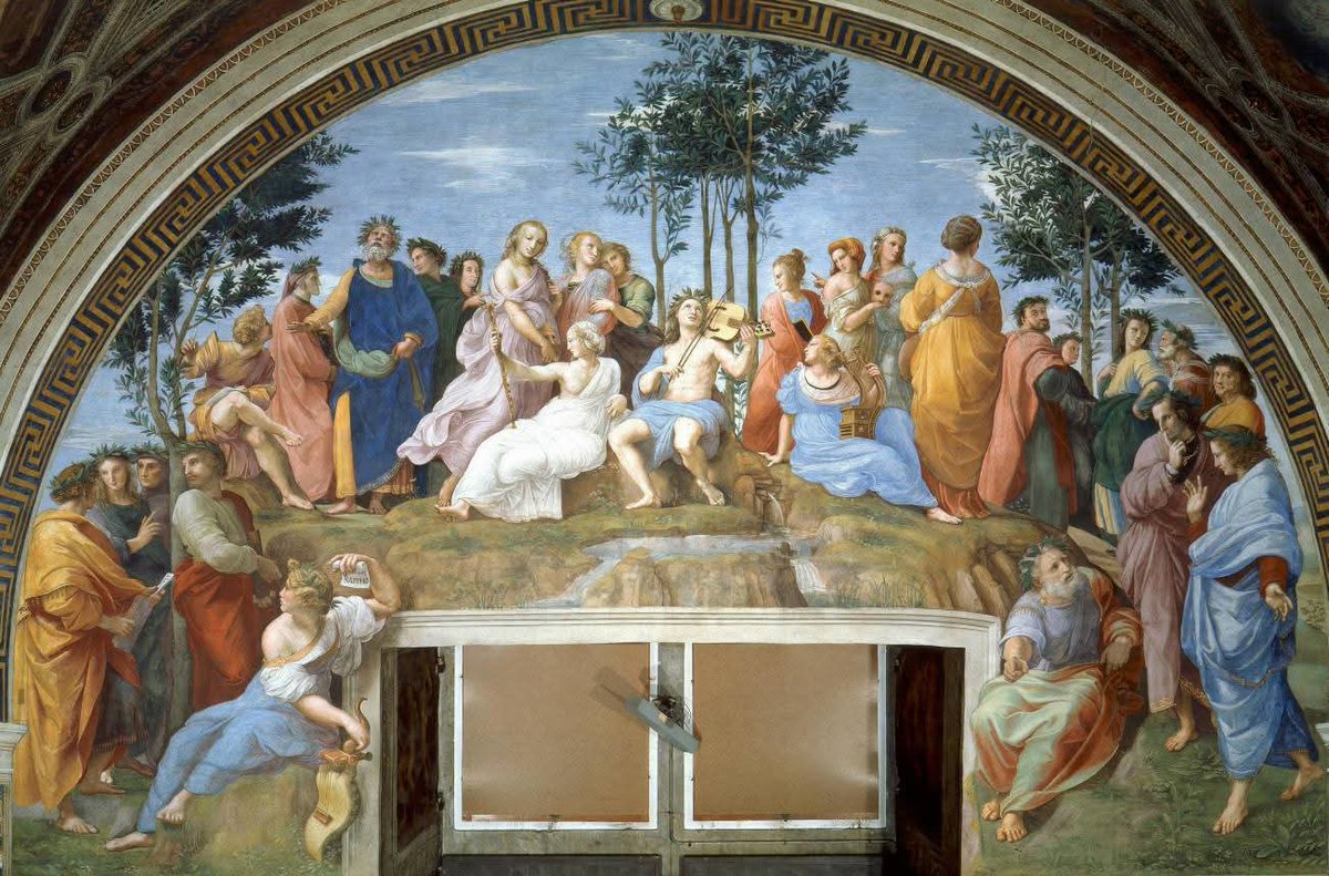 RamellaUgo's tweet image. Raffaello Sanzio Stanza della Segnatura Parnaso 4 immagini vedere singolarmente