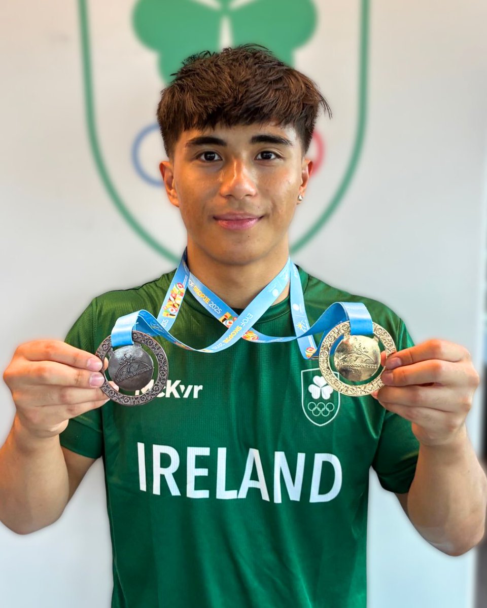 Gymnastics Ireland (@gymnasticsire) on Twitter photo An historical day for Ireland, as Chester Enríquez achieves a gold medal in the Men’s Vault final at the 2025 European Youth Olympics, after his Bronze in the Floor final yesterday! 🥇🥉
#GymnasticsIreland #TeamIreland <a href="/TeamIreland/">Team Ireland</a> <a href="/sportireland/">Sport Ireland</a> <a href="/iresport/">Irish Sport</a> An historical day for Ireland, as Chester Enríquez achieves a gold medal in the Men’s Vault final at the 2025 European Youth Olympics, after his Bronze in the Floor final yesterday! 🥇🥉
#GymnasticsIreland #TeamIreland <a href="/TeamIreland/">Team Ireland</a> <a href="/sportireland/">Sport Ireland</a> <a href="/iresport/">Irish Sport</a>