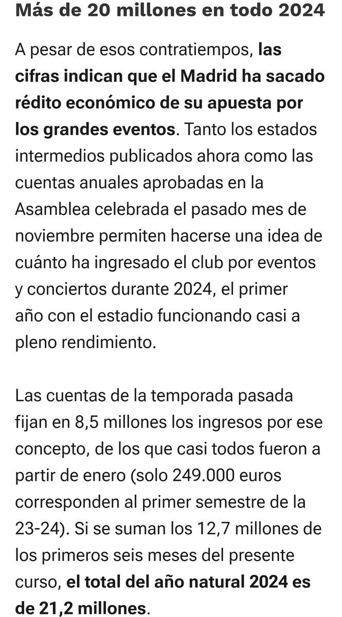 Sakai967's tweet image. Recordemos que el Real Madrid recaudó más de 21 millones de euros en 2024 por conciertos ilegales mientras la comunidad de Madrid les hace una ley a medida. La impunidad de un club estado y corrupto que se sabe intocable
