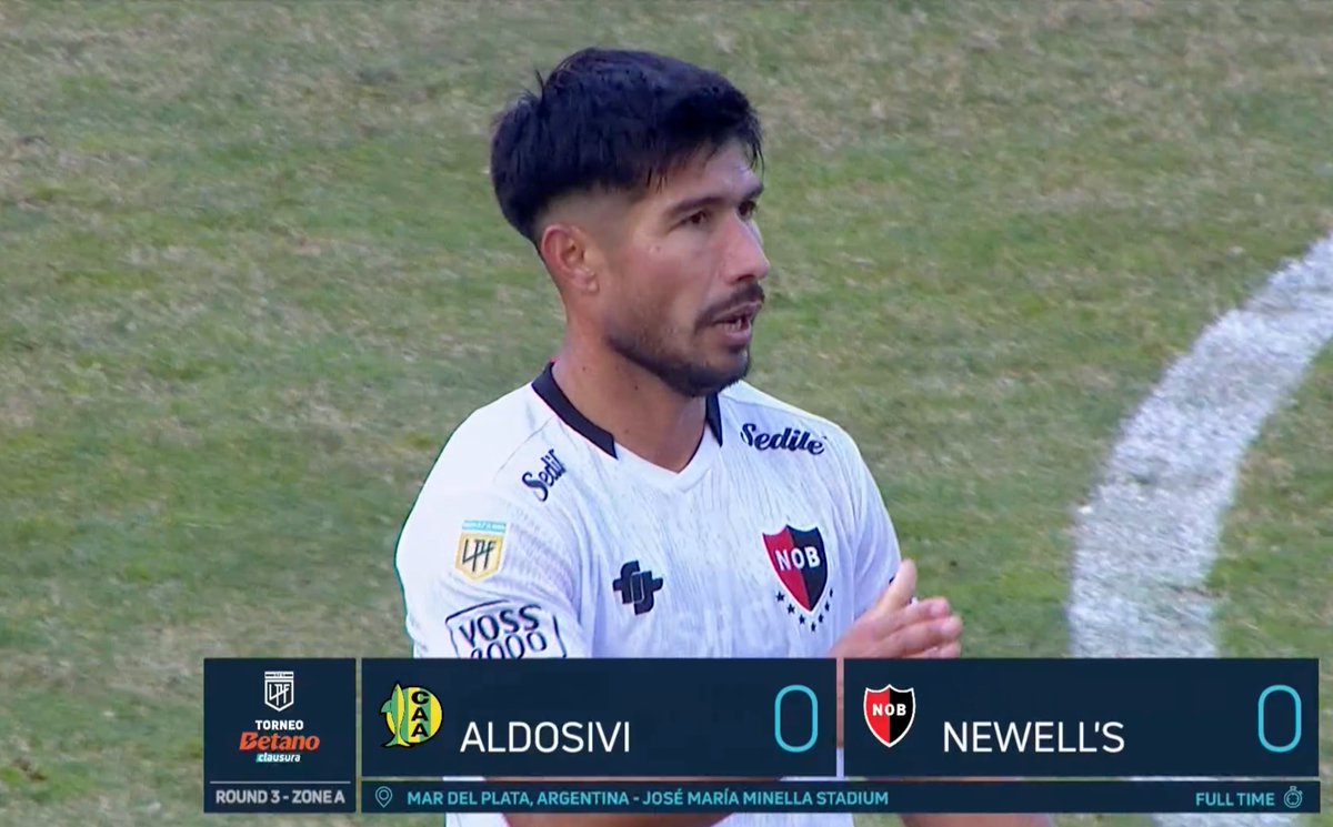 Newells_en's tweet image. Full-time: Aldosivi 0-0 Newell's
Solid defensively but little to offer up front, Newell's return to Rosario with a point. A match played on a very poor surface that isn't fit for top division matches.
Strong debut from new GK Juan Espínola.
#Newells #ALDvNOB #TorneoClausura
