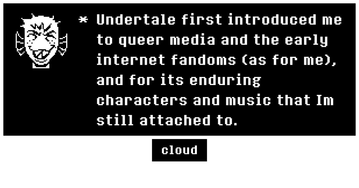 <a href="/tobyfox/">tobyfox</a> only started playing ut this year still holds up yeupp