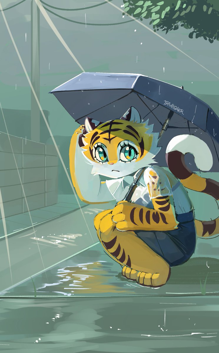 paint practice 🐯☔️