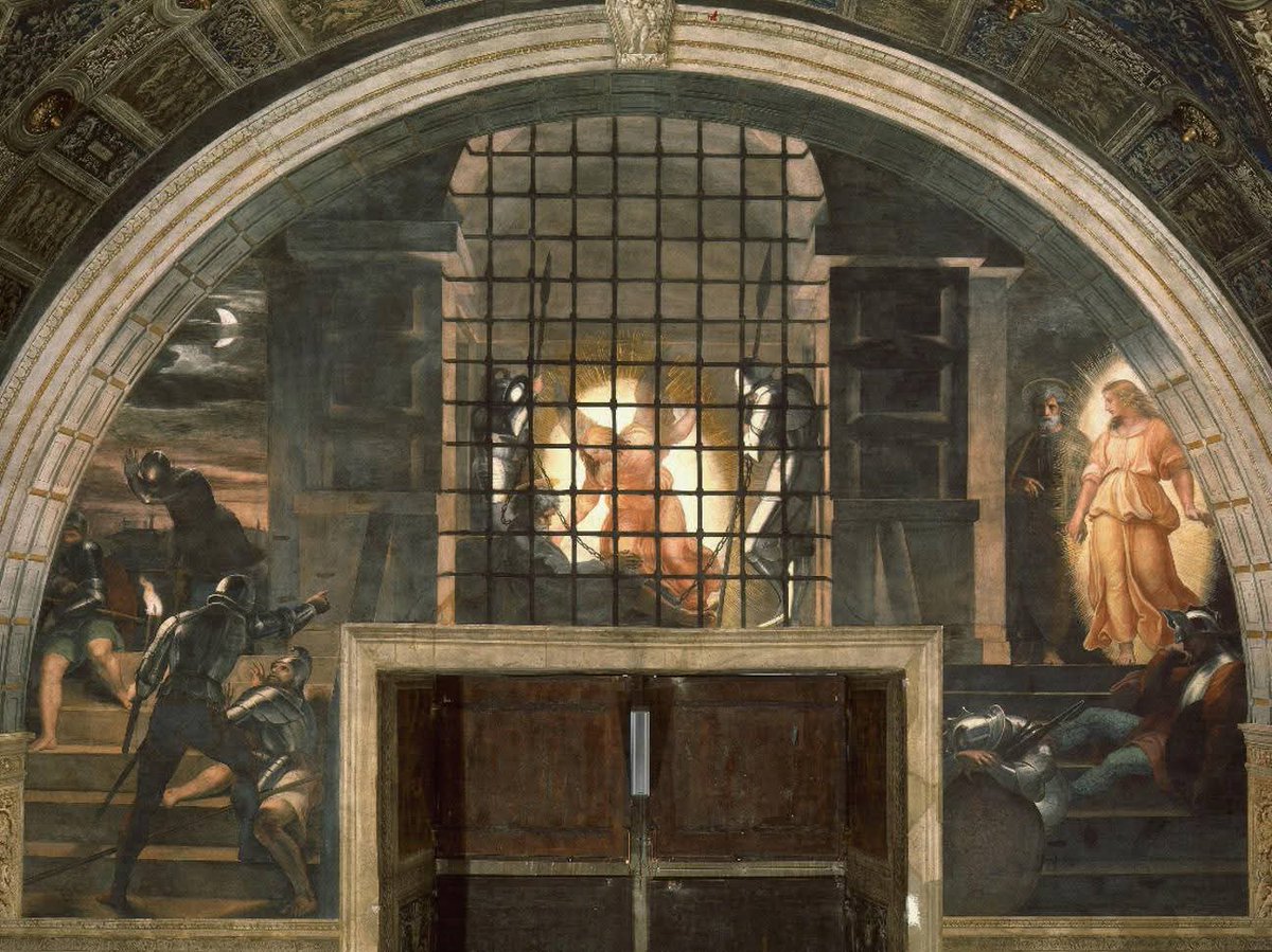 RamellaUgo's tweet image. Raffaello Sanzio. Liberazione di San Pietro 4 immagini vedere singolarmente