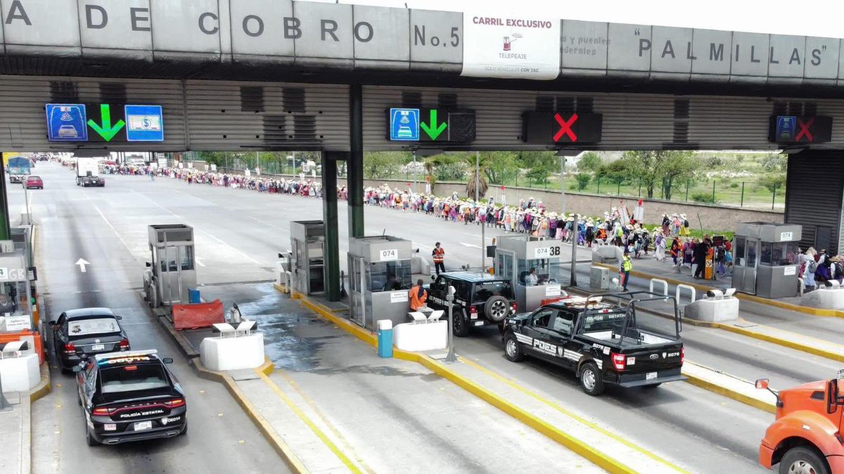 AlertaQro's tweet image. 🛣️🚙 Cerca de 10 mil vehículos pasan cada cuatro horas de la caseta de Palmillas por temporada vacacional.
📈La Guardia Nacional comentó que esto representa un incremento del 70% durante la temporada baja.
Más detalles👇🏻
wp.me/p8iMZT-Xmc