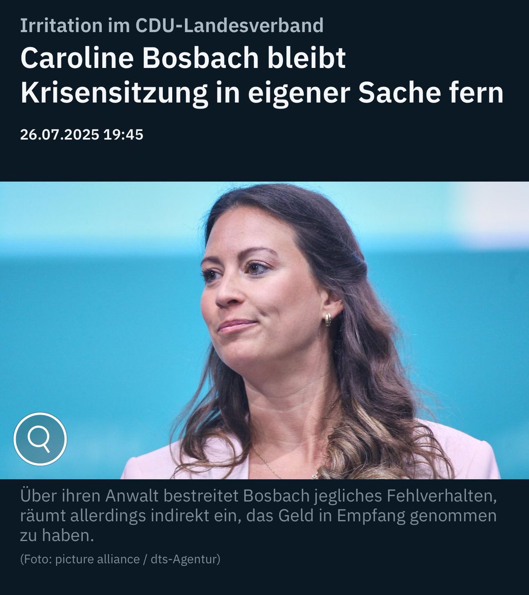 IngoW's tweet image. Irritation im CDU-Landesverband
Caroline Bosbach bleibt Krisensitzung in eigener Sache fern…
Bis vor ein paar Tagen fand ich sie noch gut, aber an Ende ist sie eben eine Politikerin wie alle anderen auch.