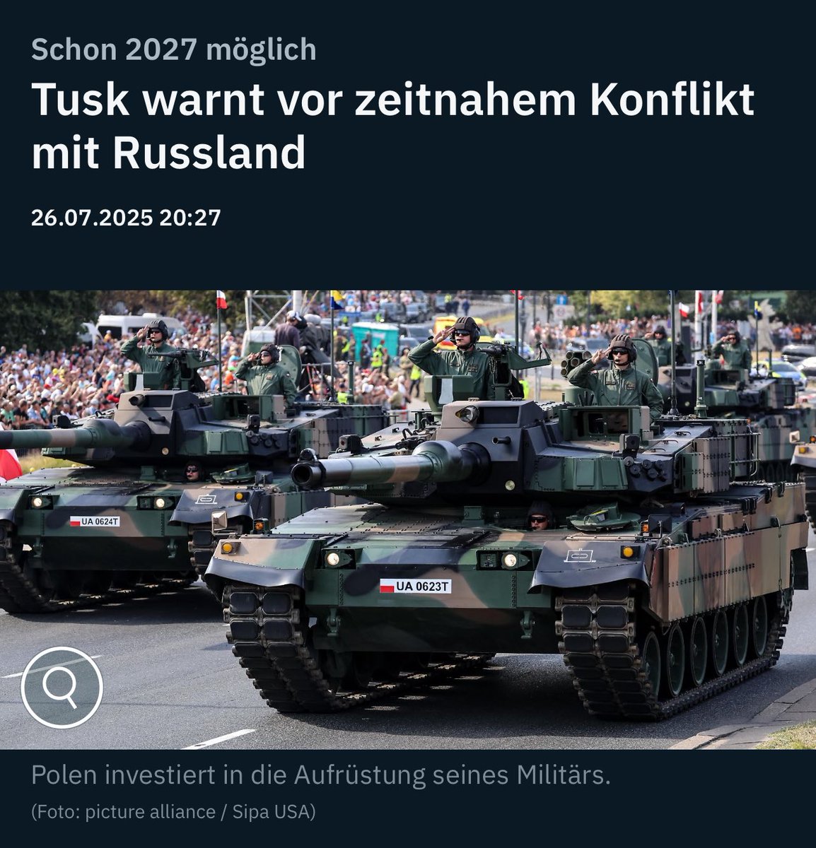 IngoW's tweet image. Tusk warnt vor zeitnahem Konflikt mit Russland - Schon 2027 möglich…
Wer bietet früher?