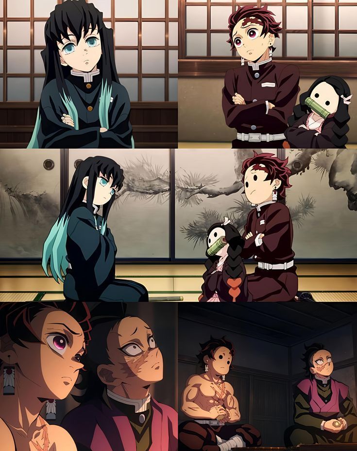 DemonSlayerSc's tweet image. Same moment, different scenes